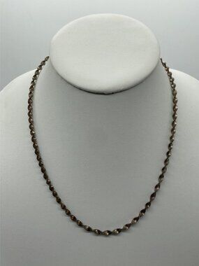Vintage Sterling Silver Twisted Chain Necklace 20" x 3mm (11.66g)